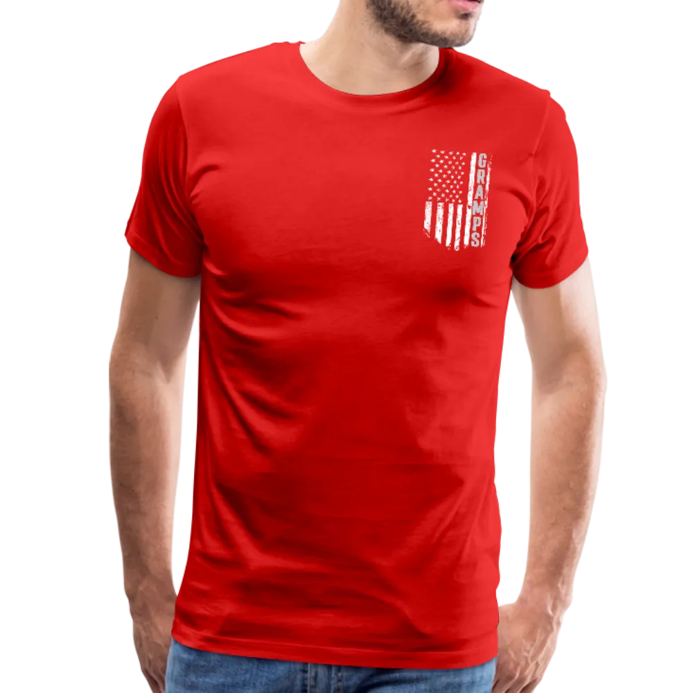 Gramps American Flag Front and Back Men's Premium T-Shirt