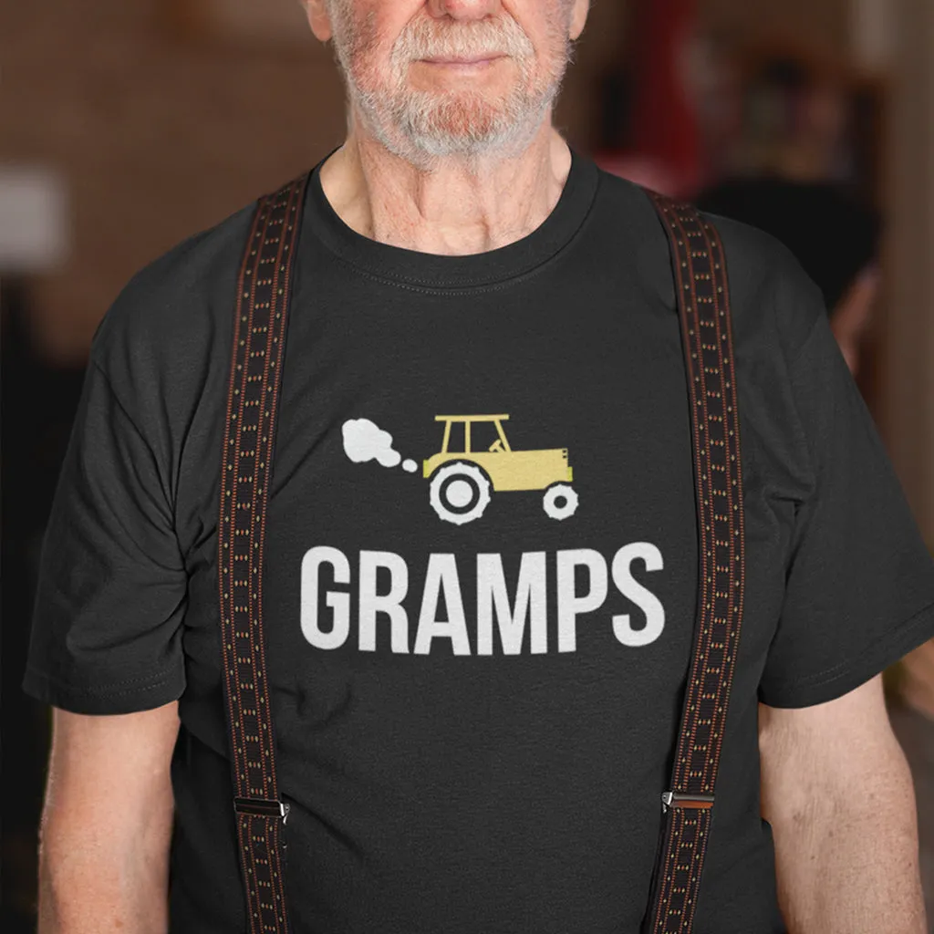 Gramps and Gramp's Little Helper- Farm style Graphic Matching t shirts for Grandpa and Grandkids