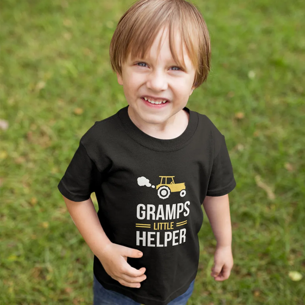 Gramps and Gramp's Little Helper- Farm style Graphic Matching t shirts for Grandpa and Grandkids