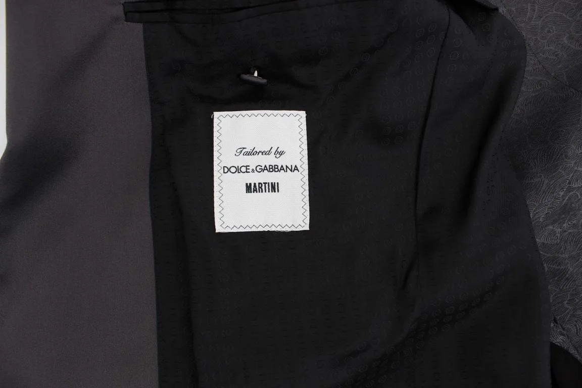 Gray MARTINI 3 Piece Slim Fit Suit Tuxedo