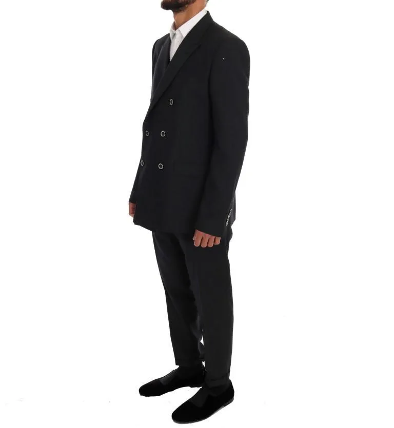 Gray MARTINI Wool Silk Slim fit Suit