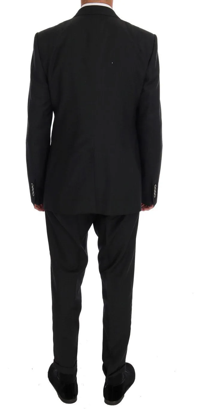Gray MARTINI Wool Silk Slim fit Suit