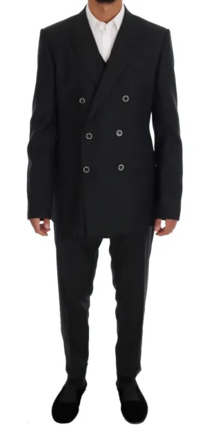 Gray MARTINI Wool Silk Slim fit Suit