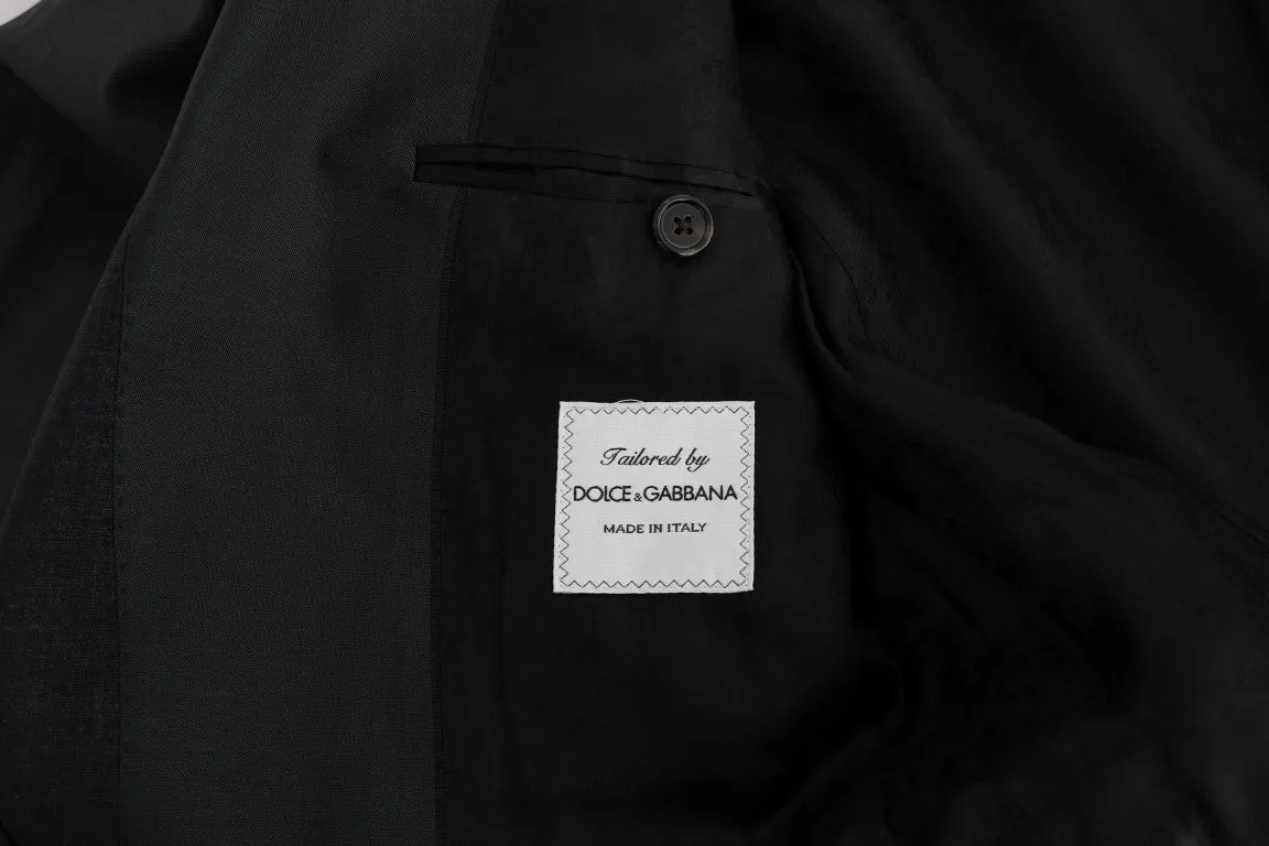 Gray Wool Slim Fit Two Button 3 Piece Suit