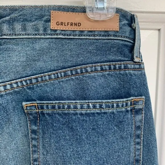 GRLFRND Helena High Rise Crop Straight Jeans