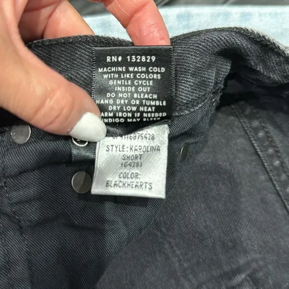 GRLFRND KAROLINA BLACK DENIM SHORTS SZ 24