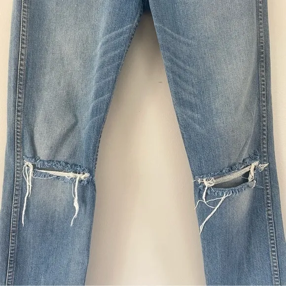 GRLFRND Naomi Distressed Straight Leg Ankle Jeans 26