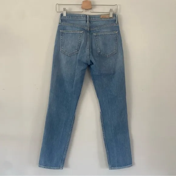 GRLFRND Naomi Distressed Straight Leg Ankle Jeans 26