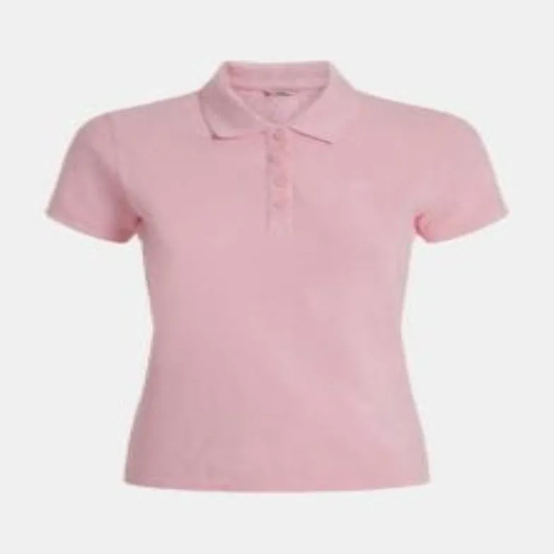 Guess Eco Pique Ladies Golfer Tee Dream Pink