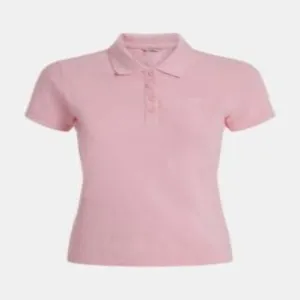 Guess Eco Pique Ladies Golfer Tee Dream Pink