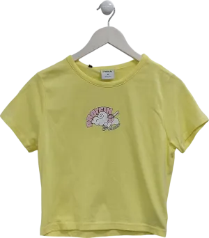 gymshark Yellow Graphic Logo Tshirt UK M