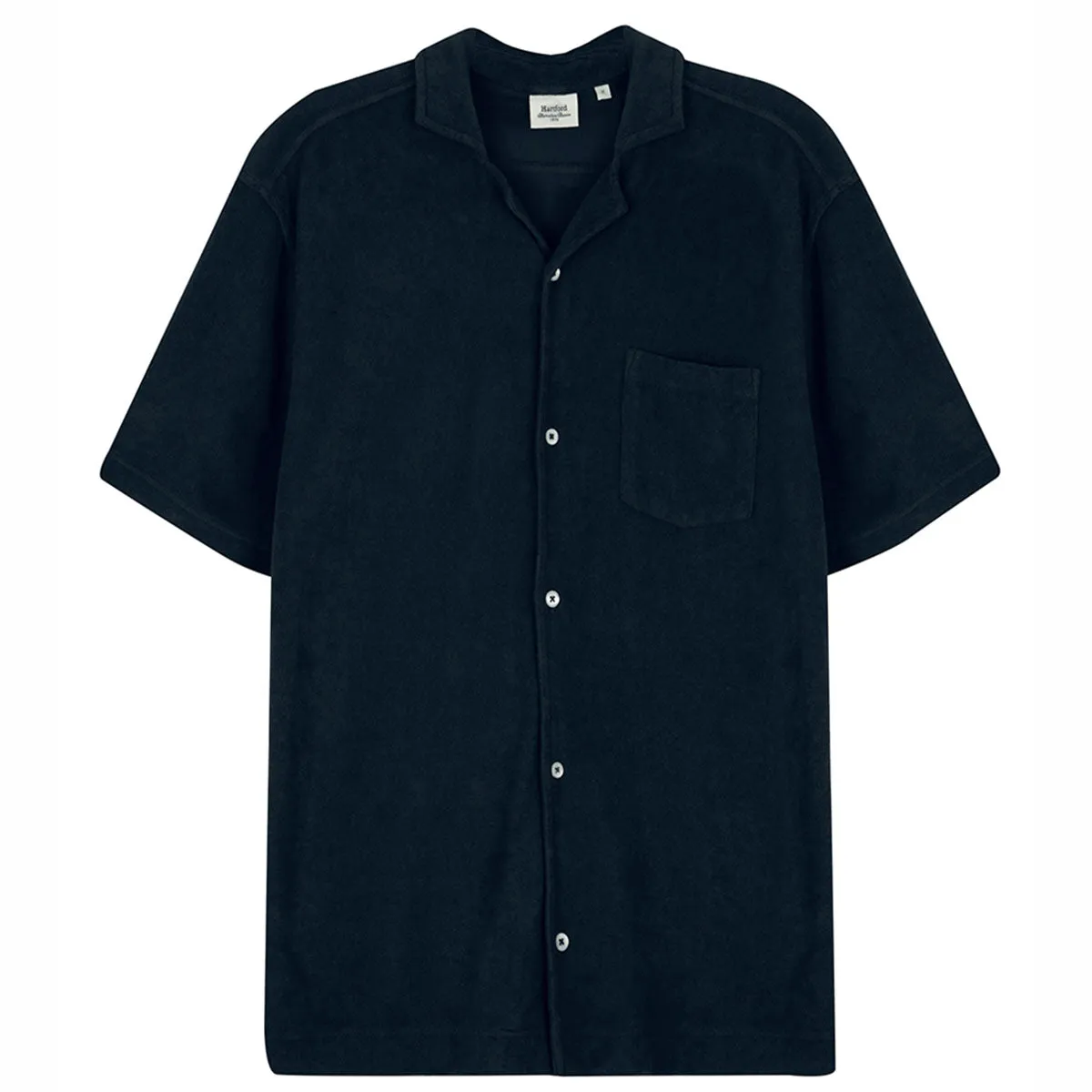 Hartford Terry Cotton Bouclette Chemisette Navy