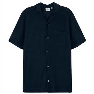 Hartford Terry Cotton Bouclette Chemisette Navy