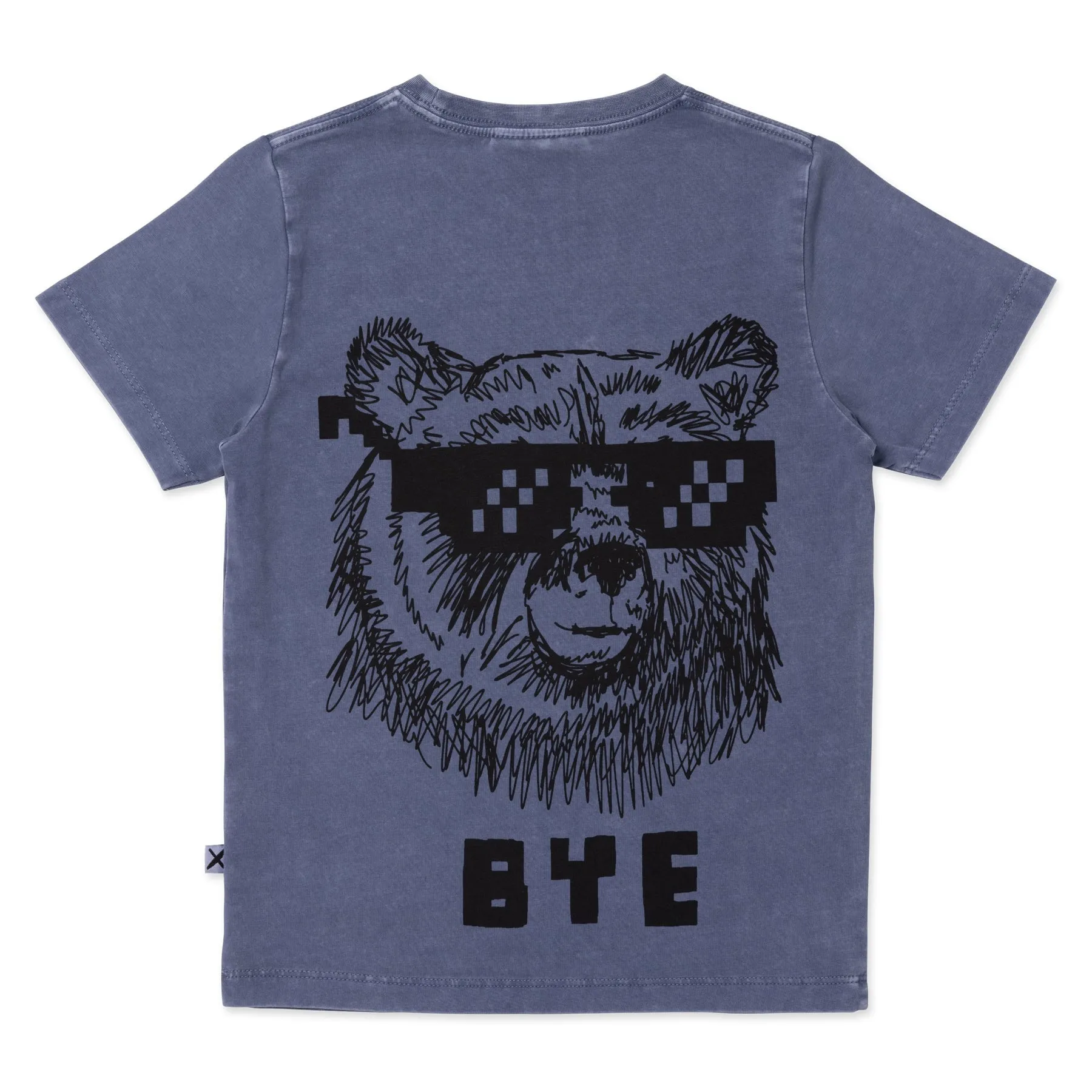 Hello Leopard Bye Bear Tee- Midnight Wash