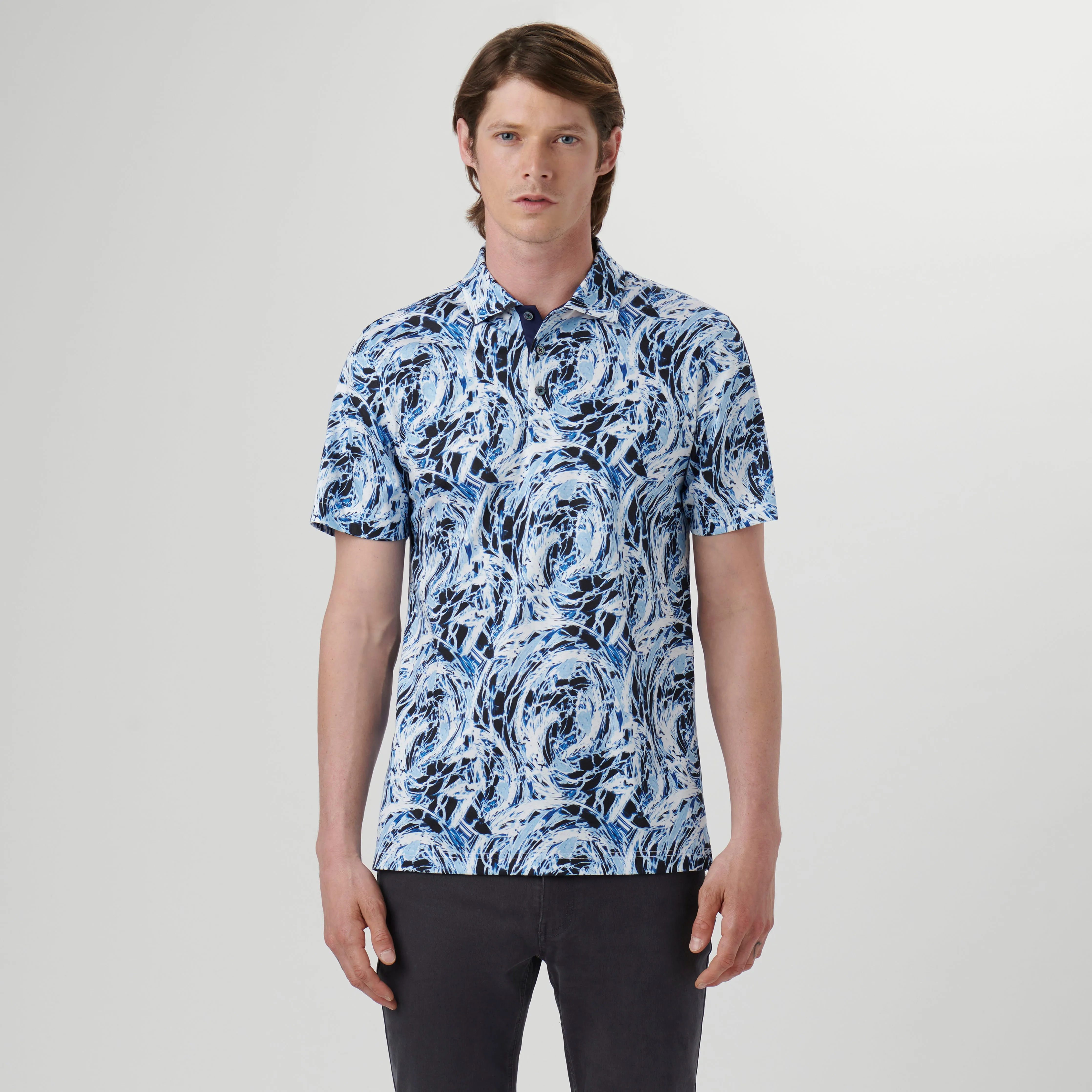 Hendrix Abstract Print Polo Shirt