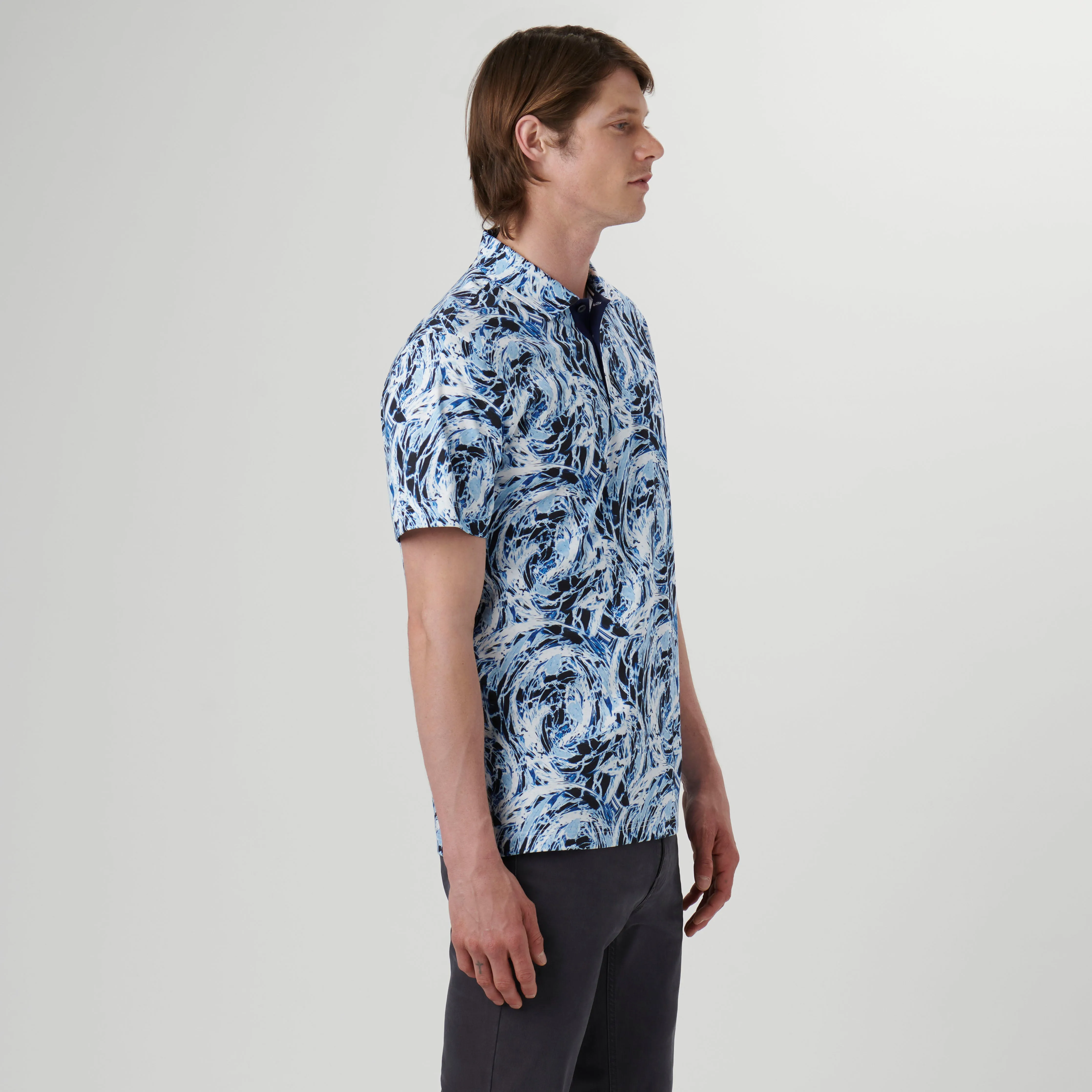 Hendrix Abstract Print Polo Shirt