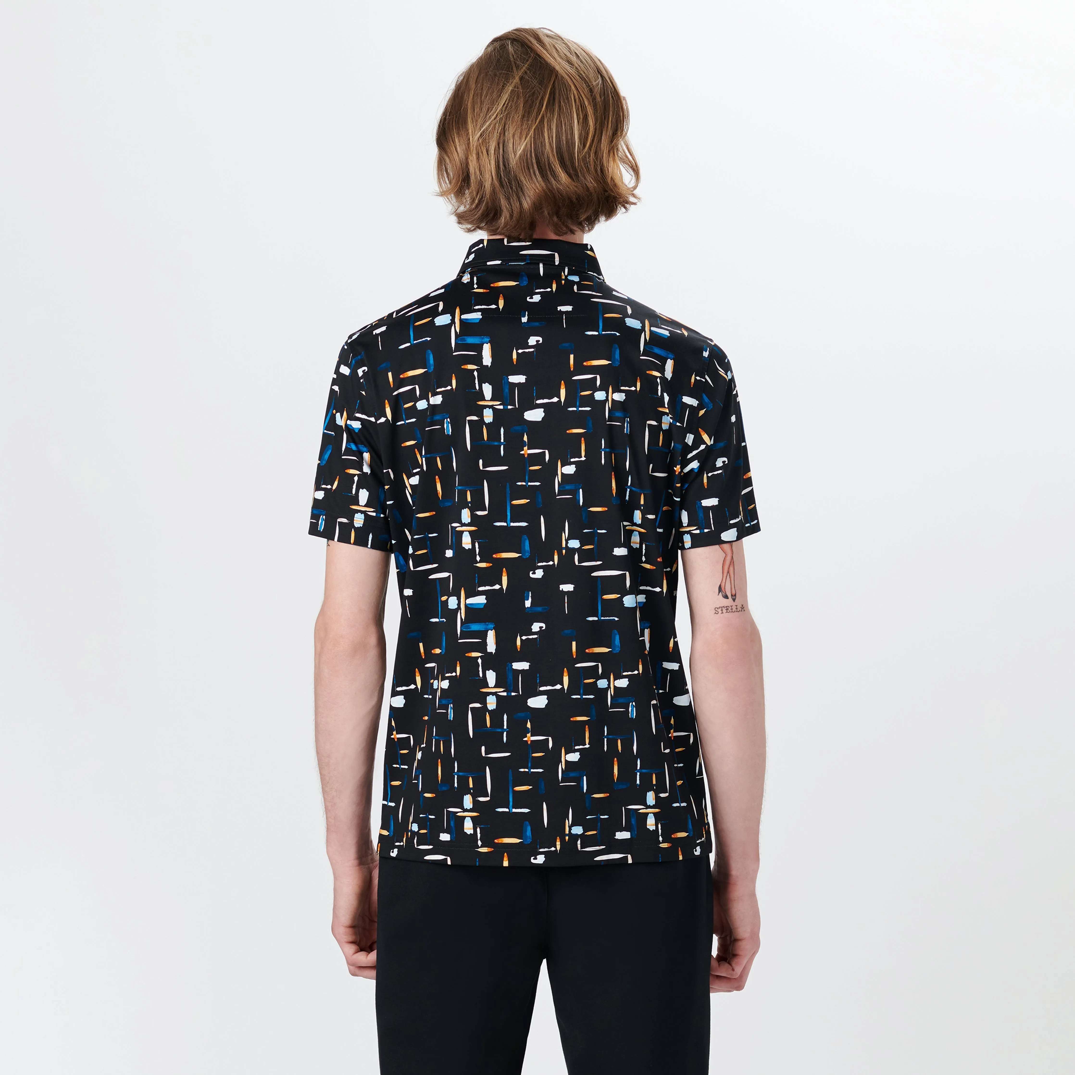 HENDRIX Paint Strokes Print Polo