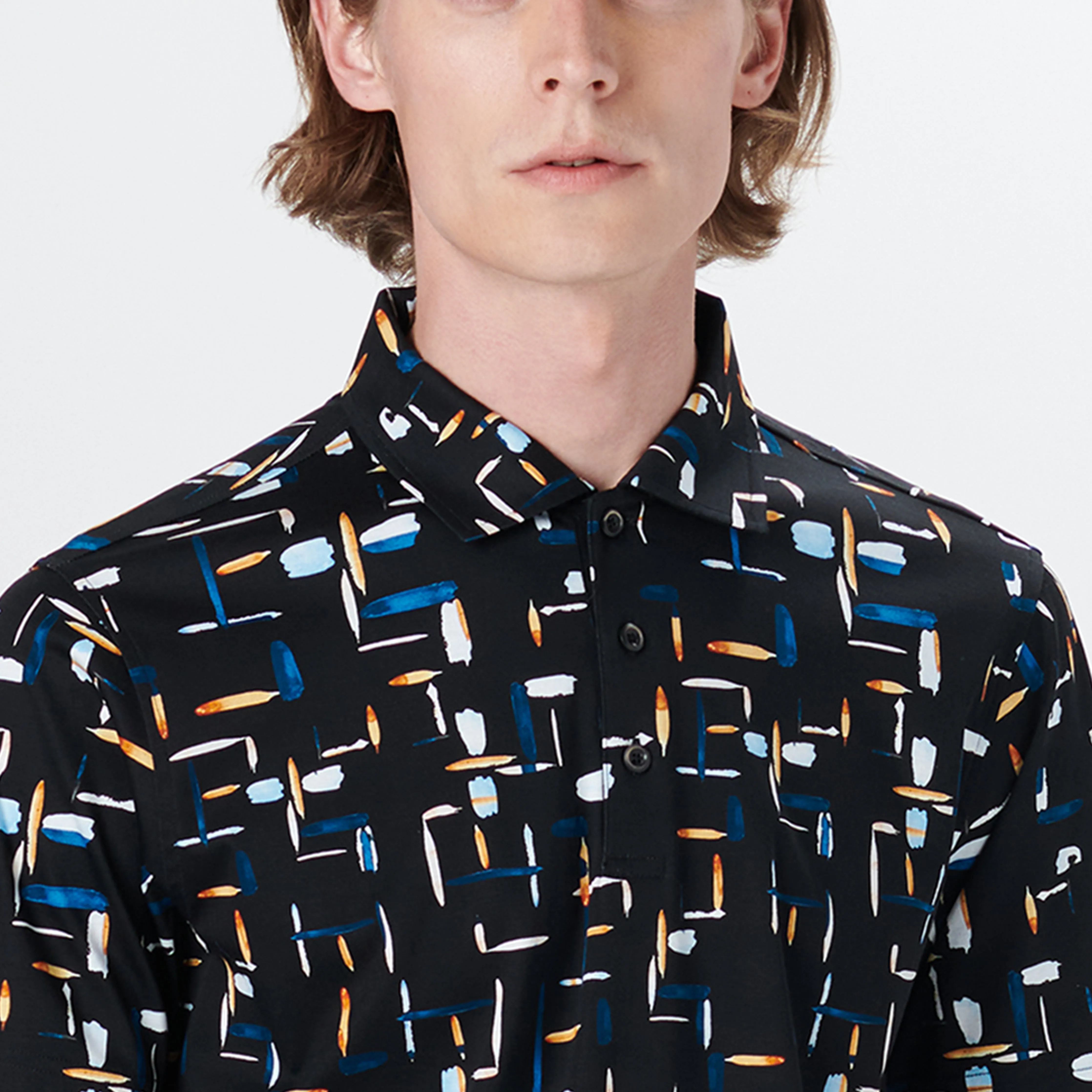 HENDRIX Paint Strokes Print Polo