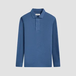 Herringbone Long Sleeve Polo