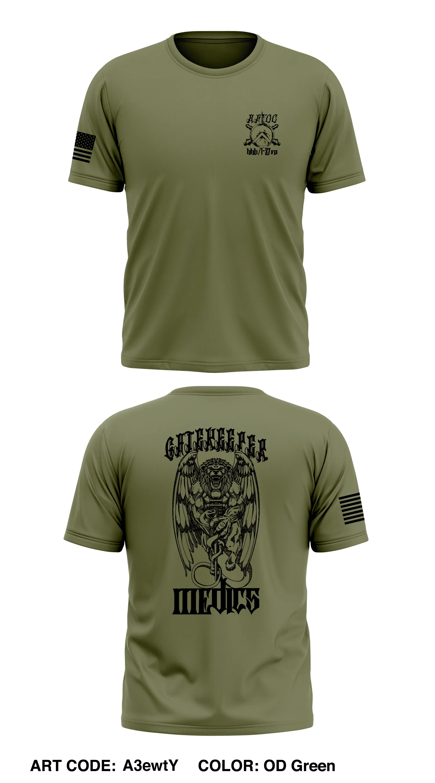 HHB, 1-37FA MEDICS  Store 1 Core Men's SS Performance Tee - A3ewtY