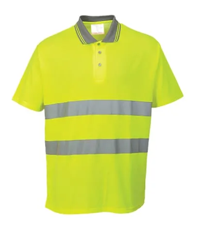 HI Viz Short Sleeve Polo Shirt Portwest S171 high viz polo