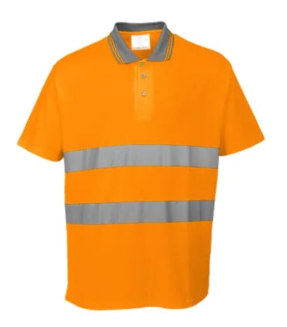 HI Viz Short Sleeve Polo Shirt Portwest S171 high viz polo
