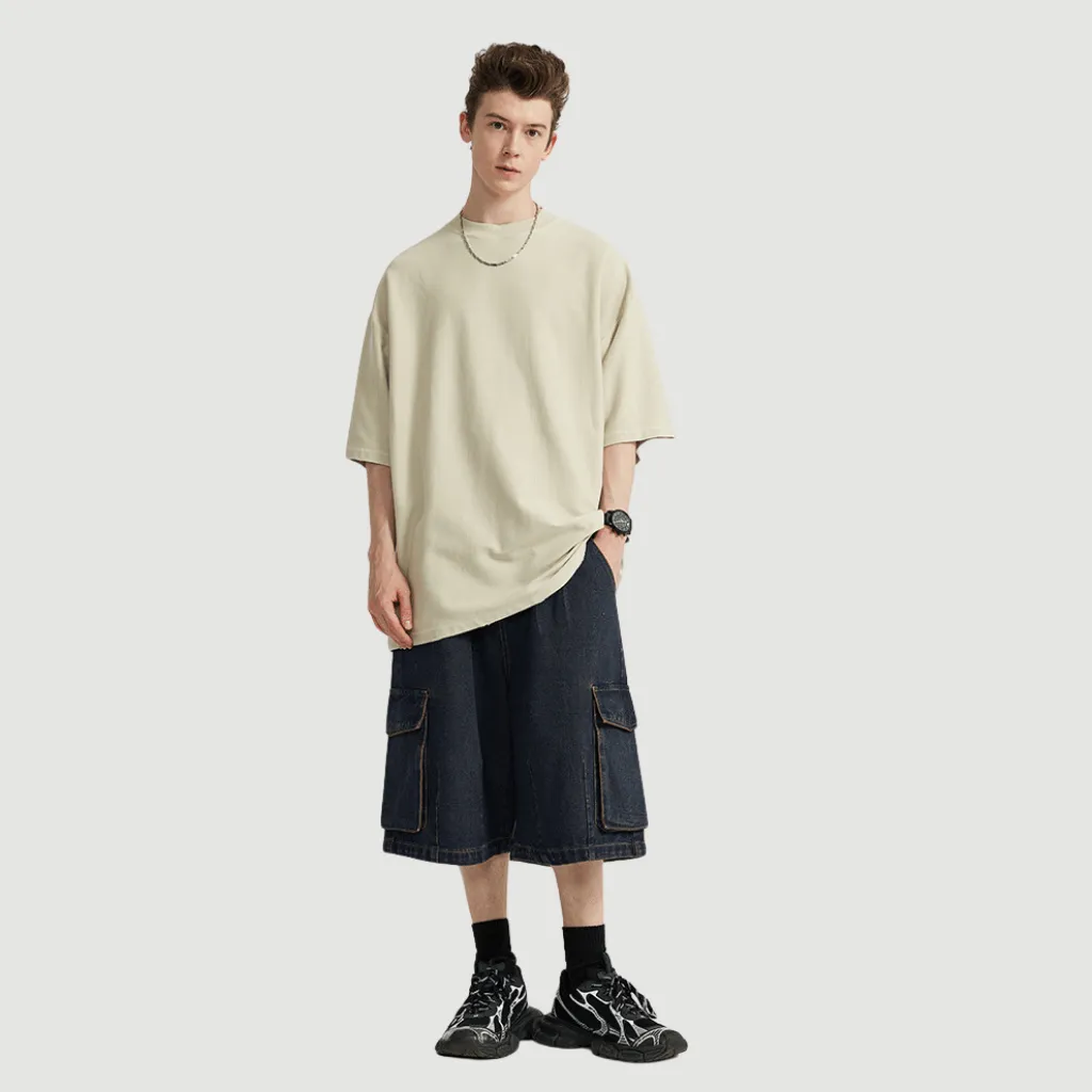 Hip Hop Cargo Denim Shorts