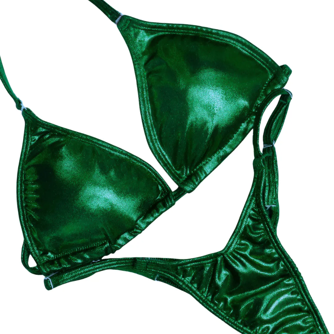 Hologram Emerald Fit Model Competition Suit