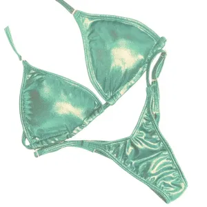 Hologram Mint Fit Model Competition Suit