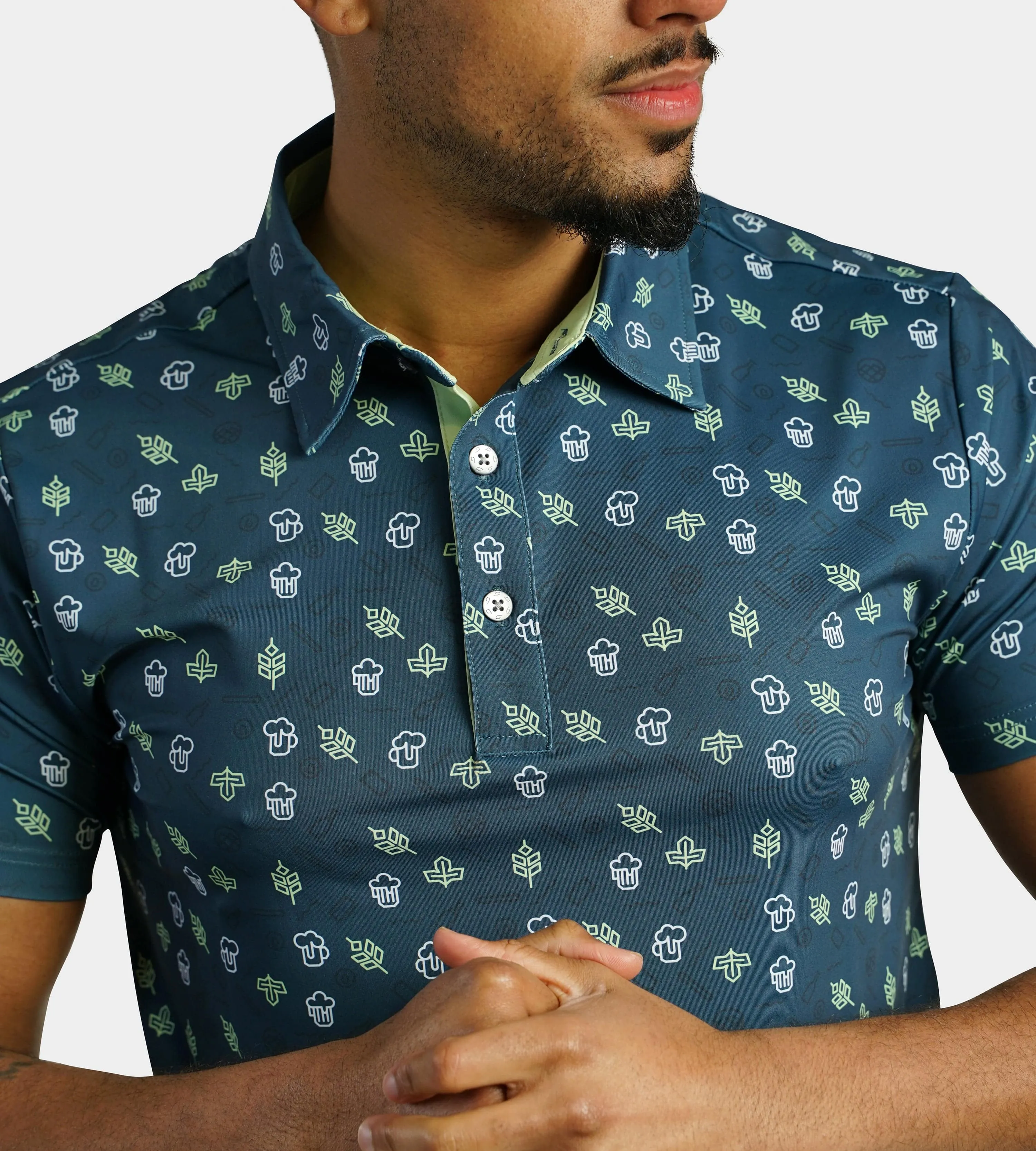 HOPS N BARLEY POLO - GREEN