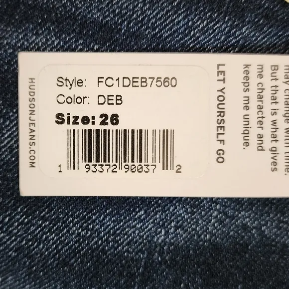 HUDSON Jeans Croxley Mid-rise Rolled Cuff Denim Shorts Size 26, New, Ret…