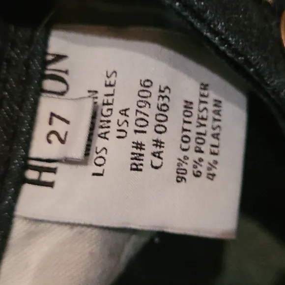 Hudson Y2k blue jeans stretch low rise straight leg long 32&quot; inseam 27 W