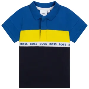 HUGO BOSS - Colour Block Polo Shirt - Navy