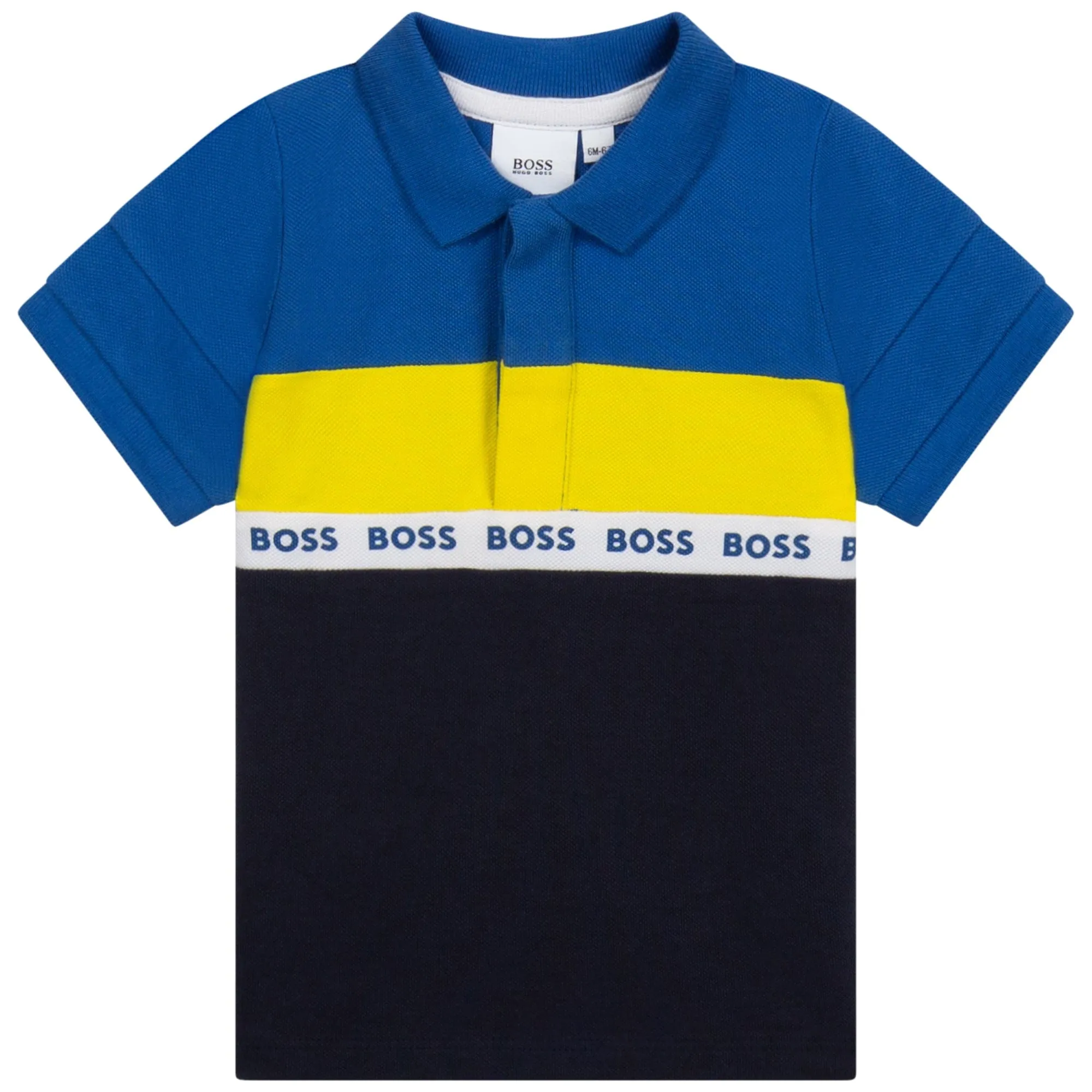 HUGO BOSS - Colour Block Polo Shirt - Navy