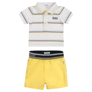 HUGO BOSS - Polo & Bermuda - Yellow