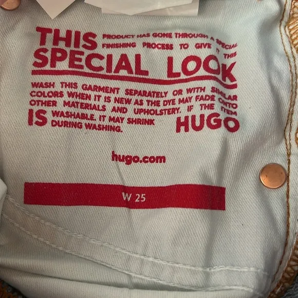 Hugo NWT denim shorts women’s 27 button fly