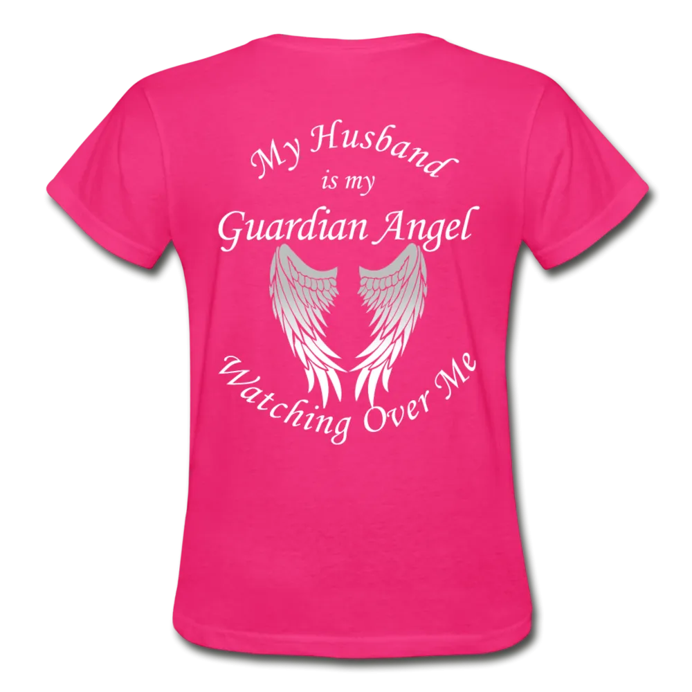 Husband Guardian Angel Gildan Ultra Cotton Ladies T-Shirt (CK1376)