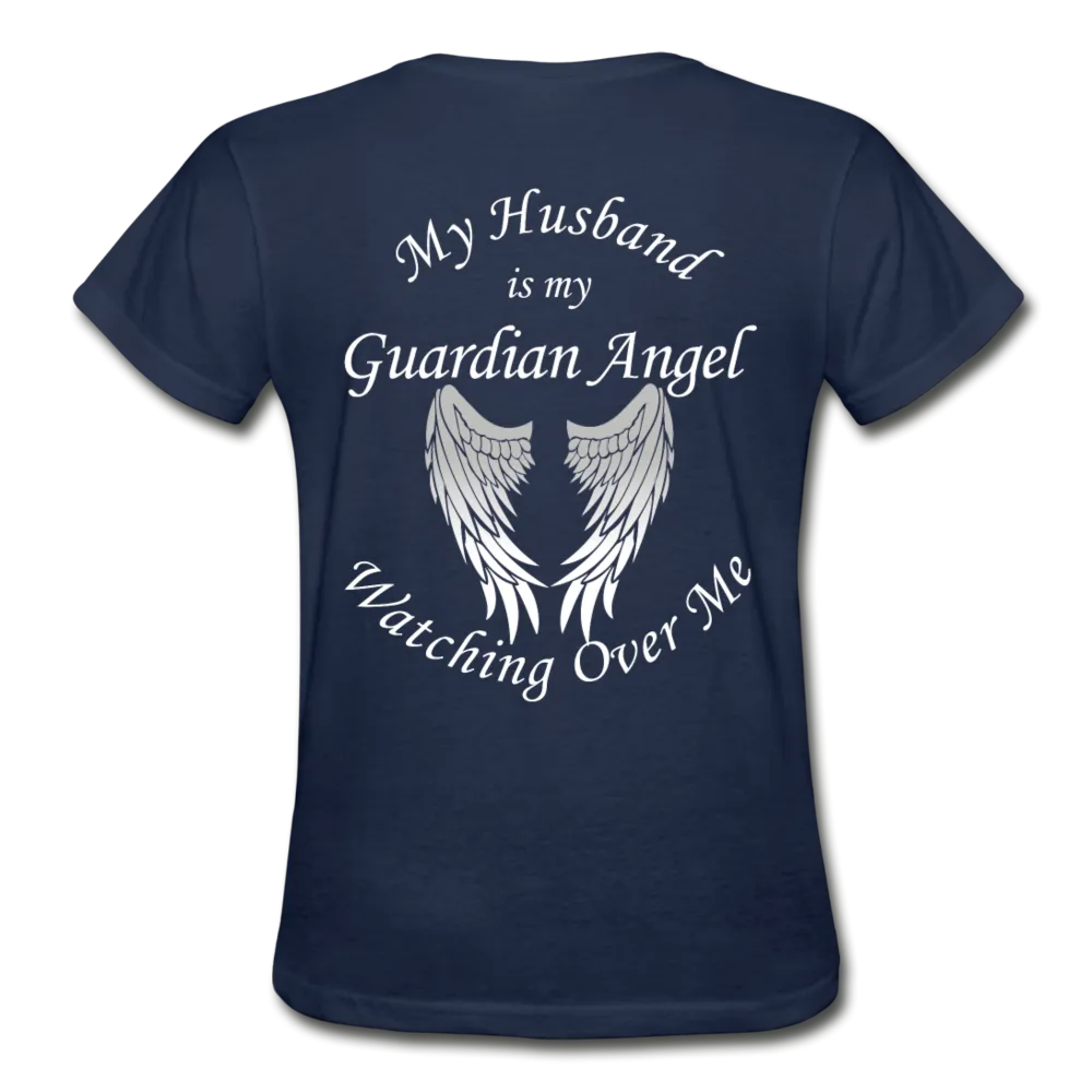 Husband Guardian Angel Gildan Ultra Cotton Ladies T-Shirt (CK1376)