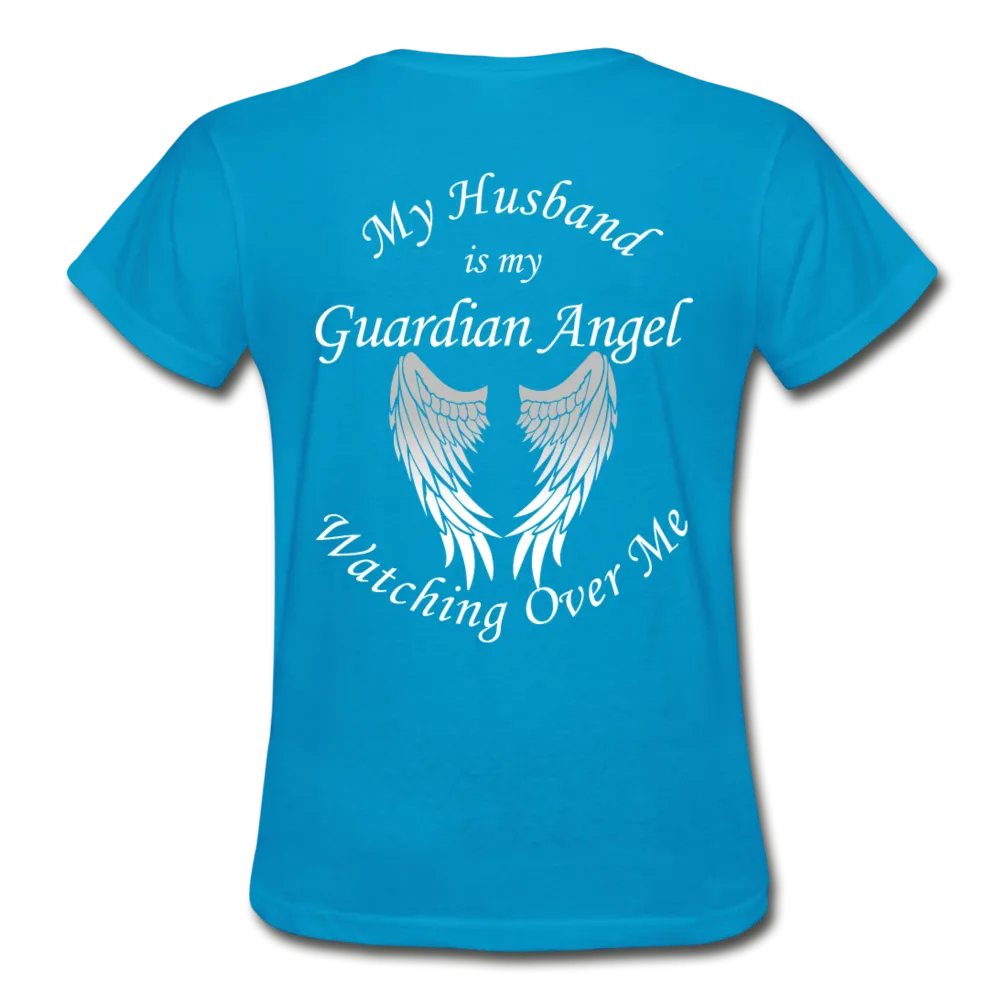 Husband Guardian Angel Gildan Ultra Cotton Ladies T-Shirt (CK1376)