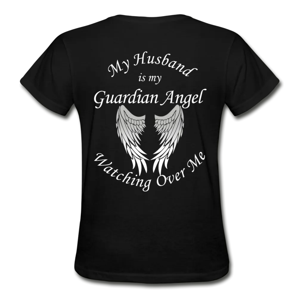 Husband Guardian Angel Gildan Ultra Cotton Ladies T-Shirt (CK1376)