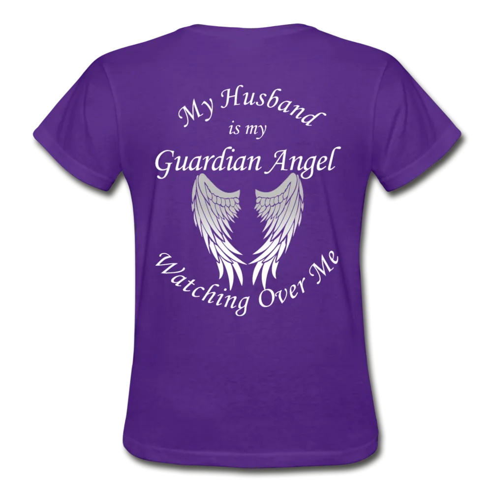 Husband Guardian Angel Gildan Ultra Cotton Ladies T-Shirt (CK1376)