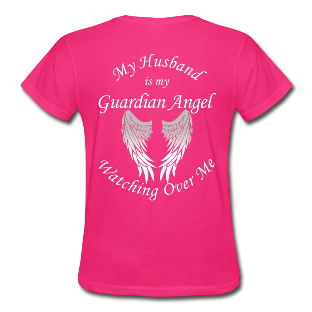 Husband Guardian Angel Gildan Ultra Cotton Ladies T-Shirt (CK1376)