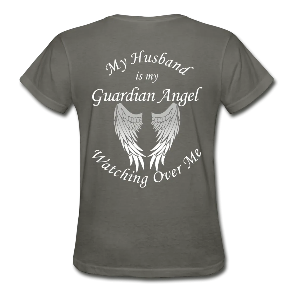 Husband Guardian Angel Gildan Ultra Cotton Ladies T-Shirt (CK1376)