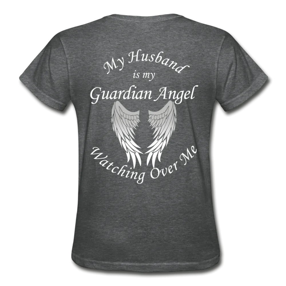 Husband Guardian Angel Gildan Ultra Cotton Ladies T-Shirt (CK1376)