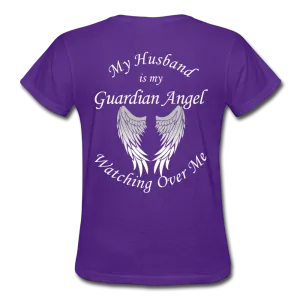 Husband Guardian Angel Gildan Ultra Cotton Ladies T-Shirt (CK1376)