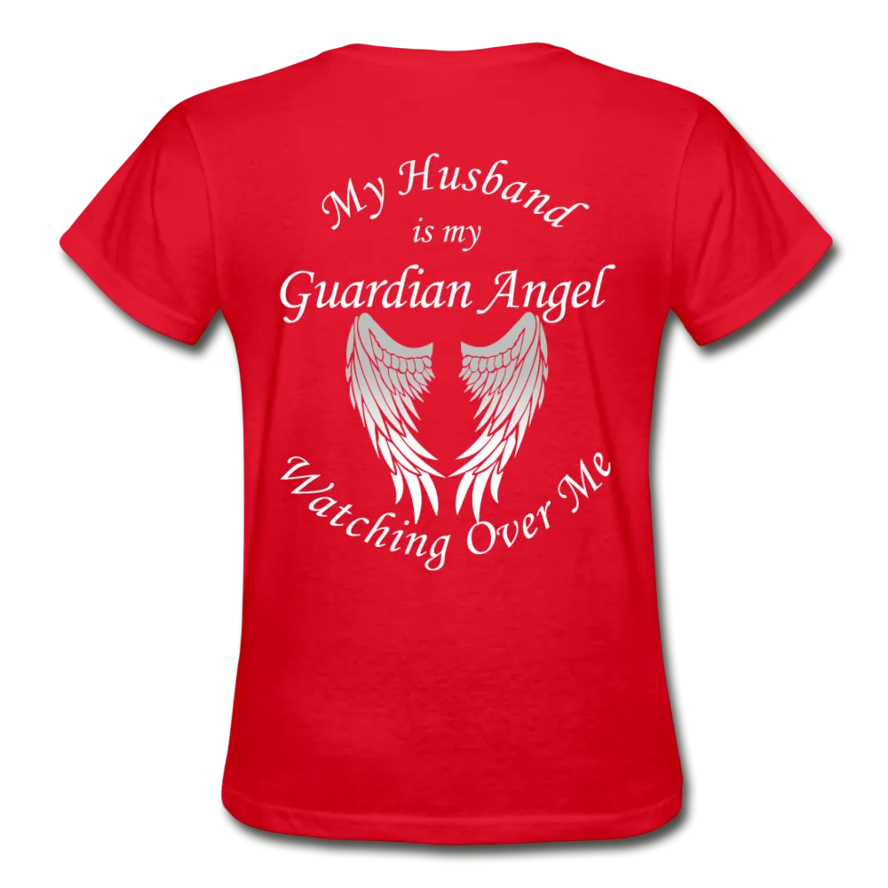 Husband Guardian Angel Gildan Ultra Cotton Ladies T-Shirt (CK1376)