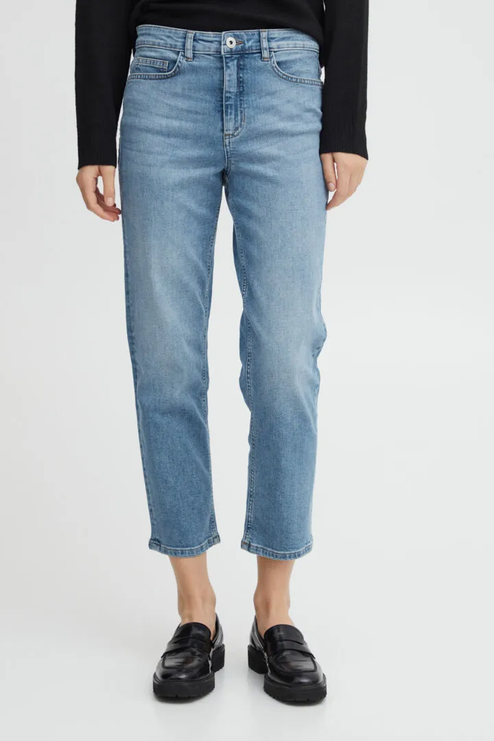 ICHI Twiggy Raven jean in light blue