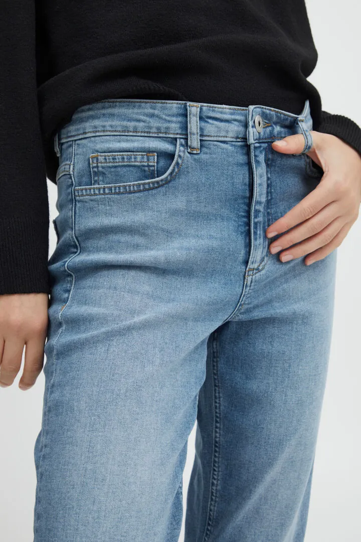 ICHI Twiggy Raven jean in light blue