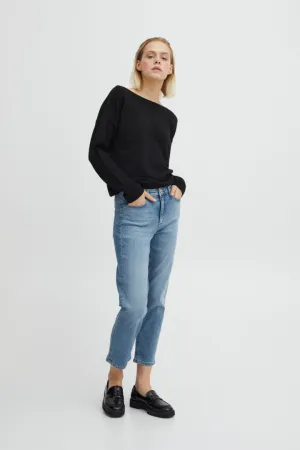 ICHI Twiggy Raven jean in light blue