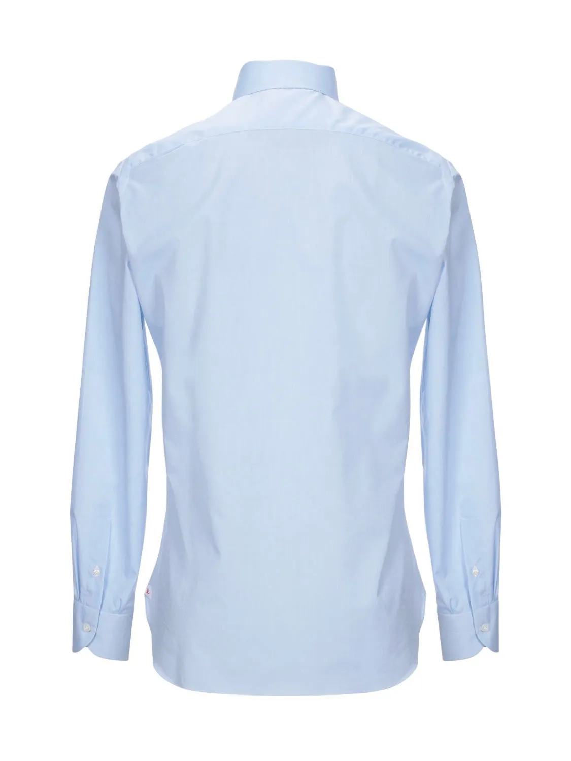 ISAIA - Solid Light Blue Spread Collar Dress Shirt "ISAIA LOGO" - 17.5 44